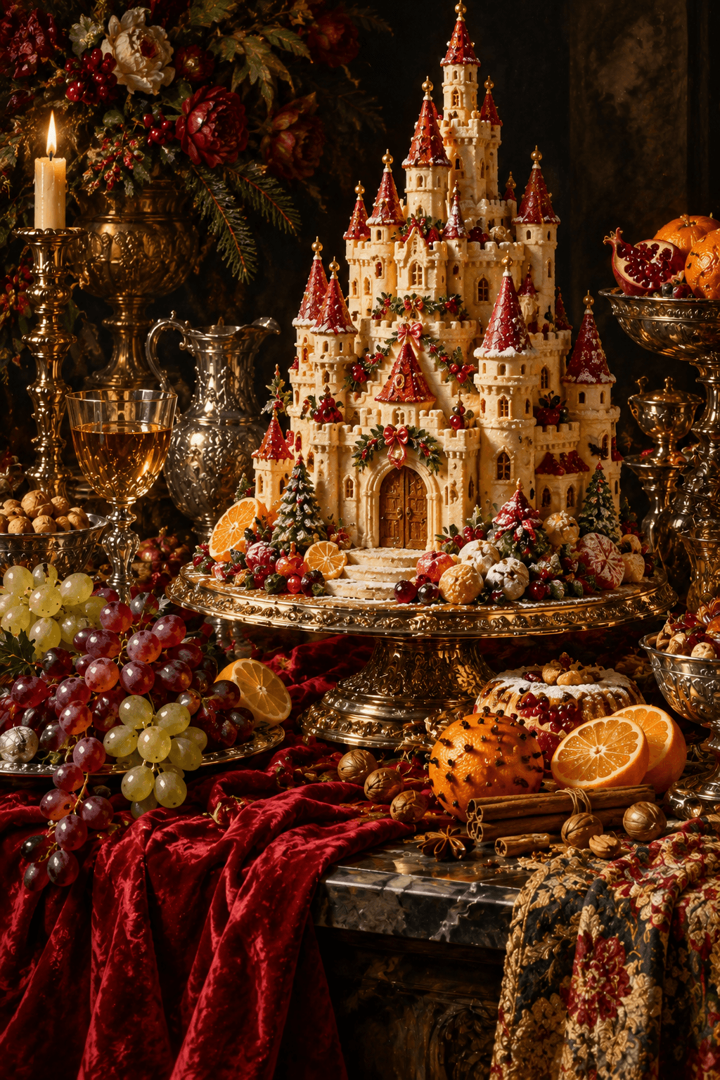 Opulent Xmas Dutch Still Life Art