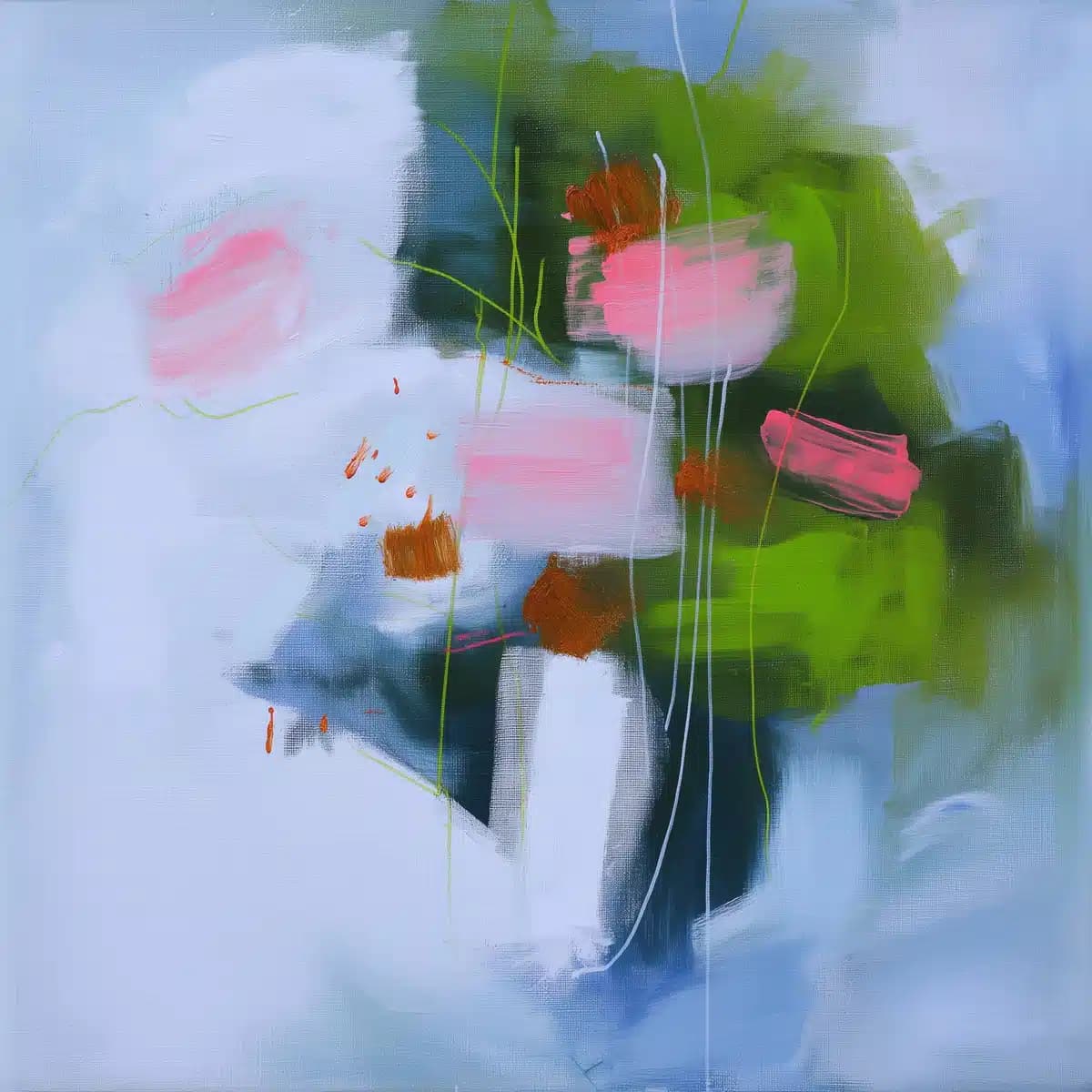 Abstract Pink Shapes Canvas