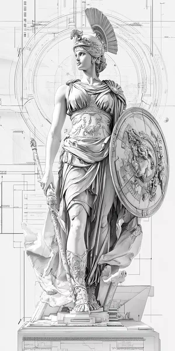 Athena Statue in Blueprint
