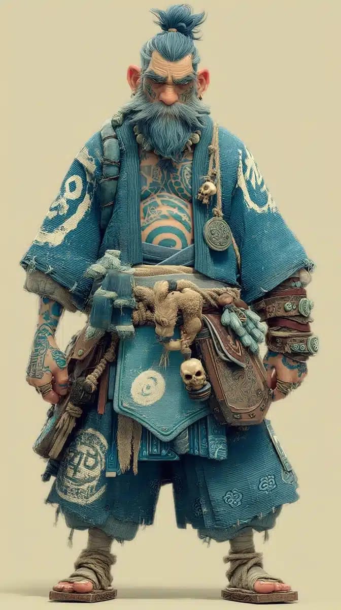 Blue-Haired Boy 3D Character