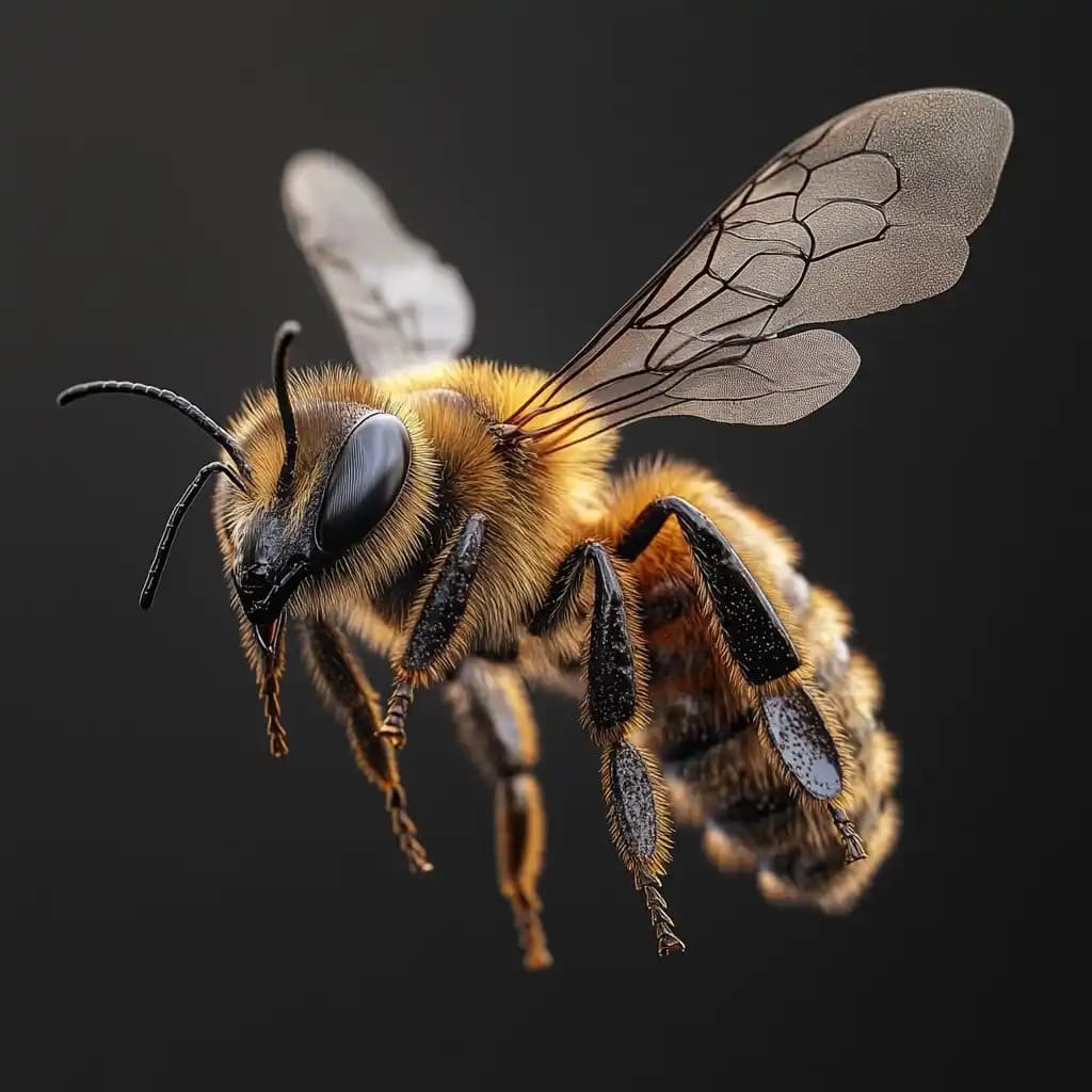 Detailed Clipart Honeybee Flight
