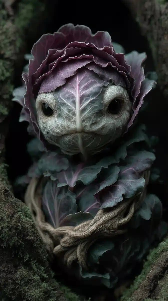 Grotesque Cabbage Humanoid Photography
