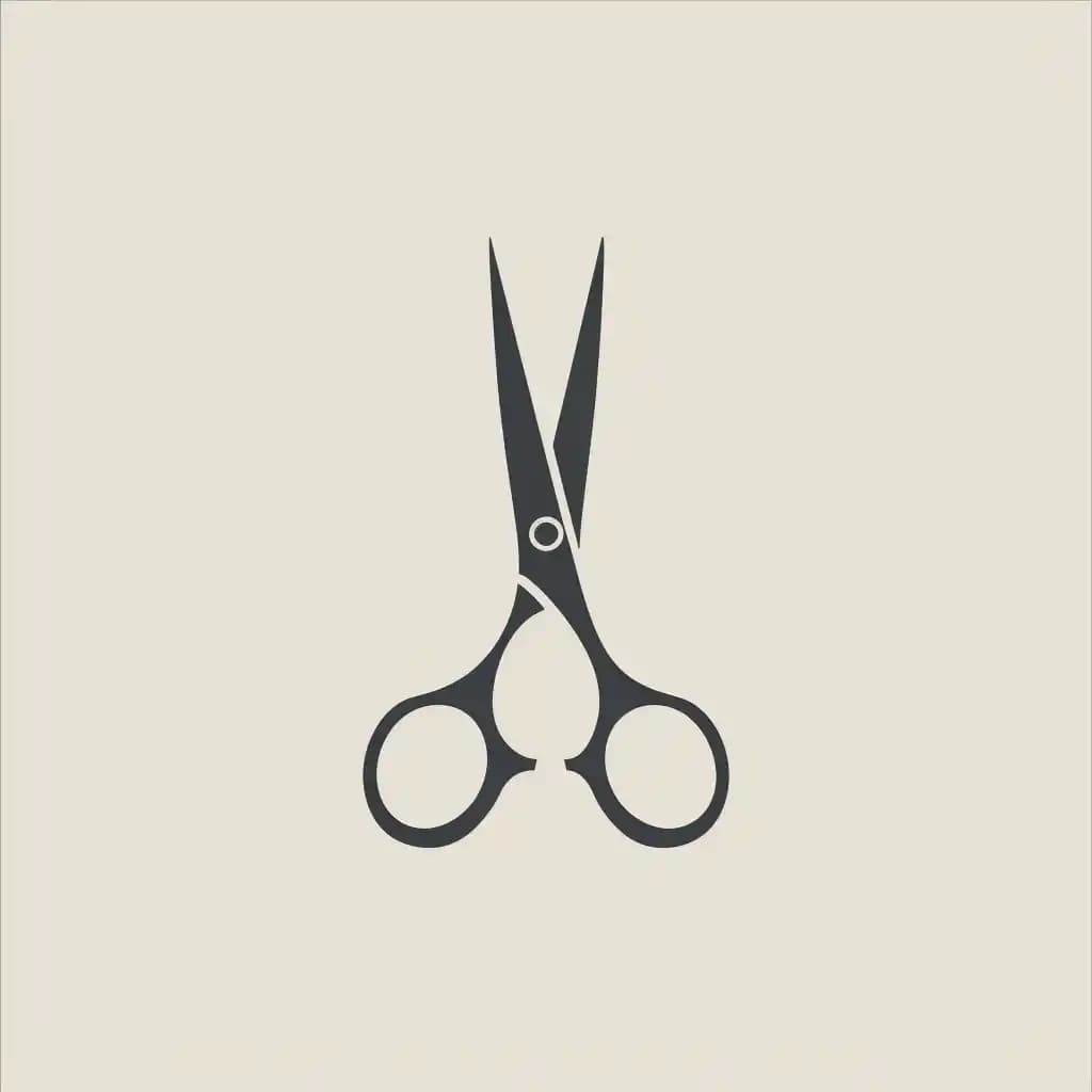 Minimalist Scissors Logo