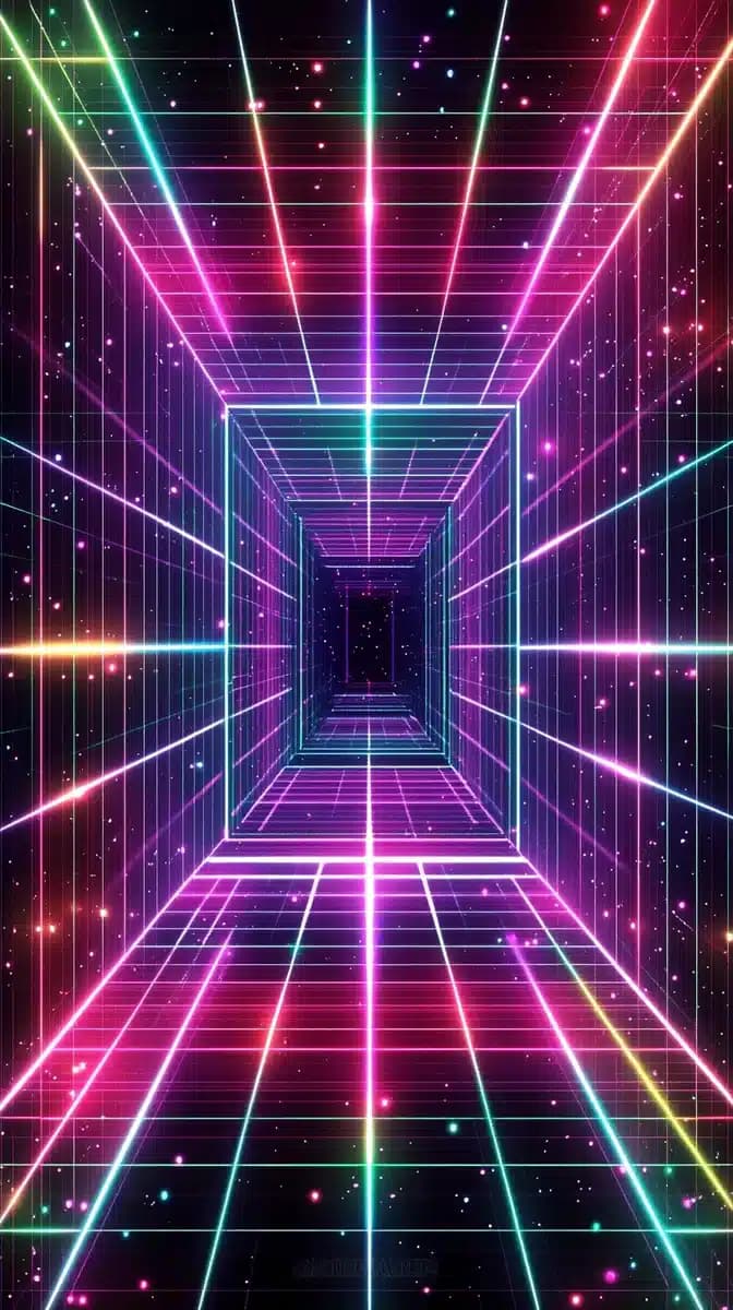 Neon Mosaic Game Background