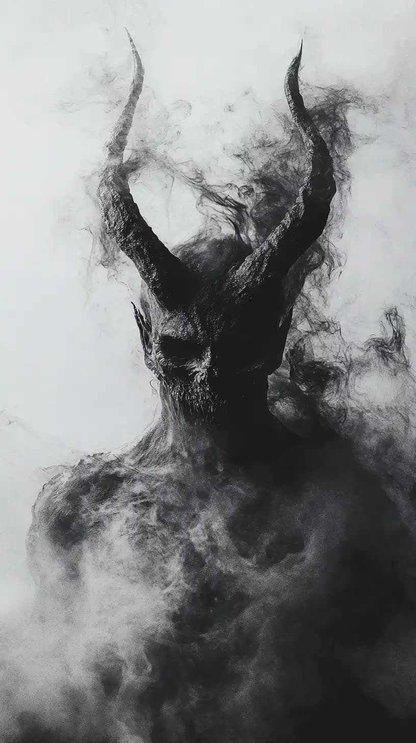 Psychedelic Demon Fog Poster