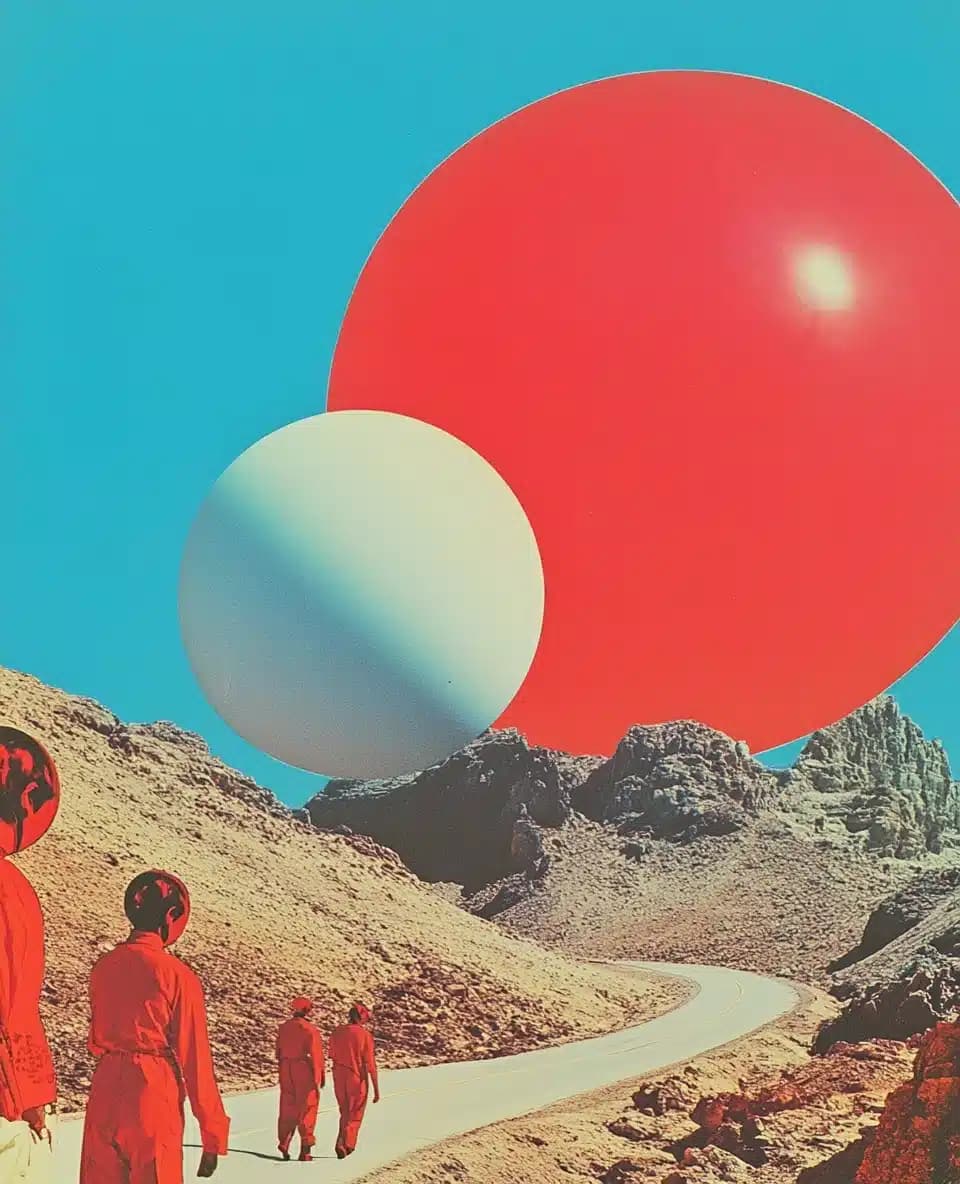 Psychedelic Mountain Road Collage