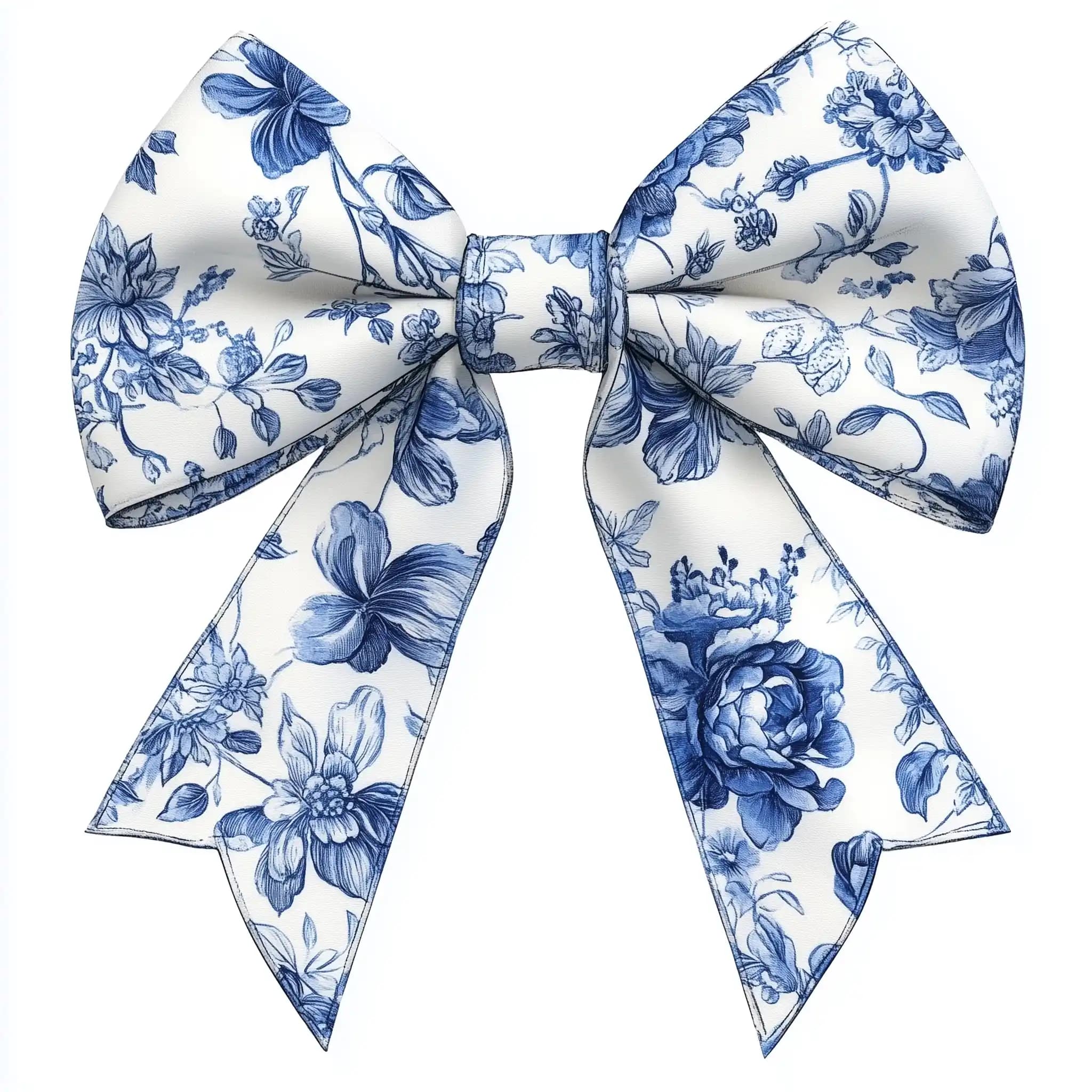 Watercolor Coquette Bow Chinoiserie