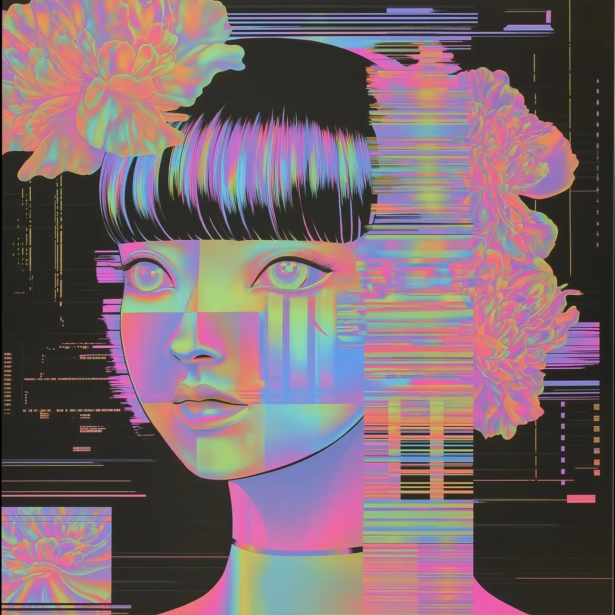 Woman in Graphic Style
