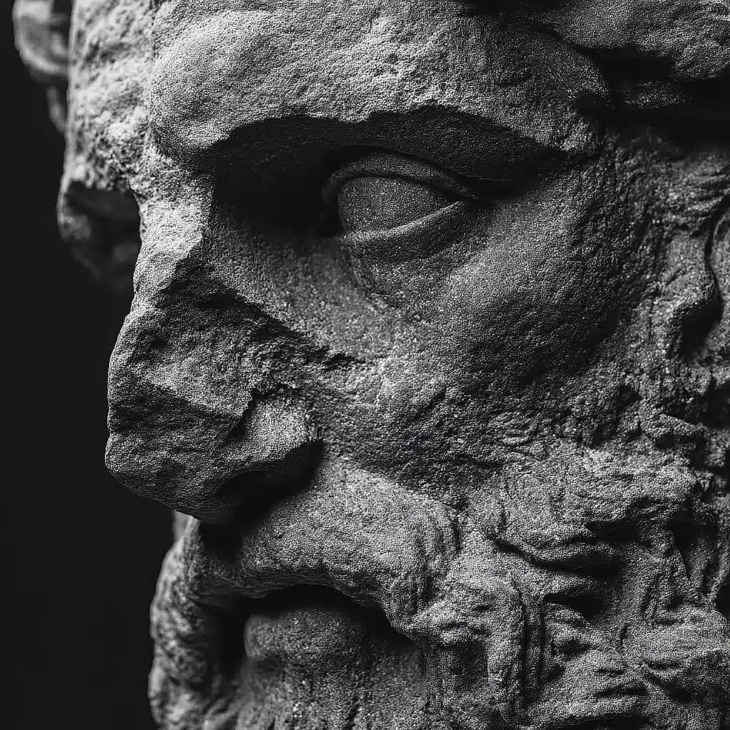 Zeus Stone Sculpture Portrait