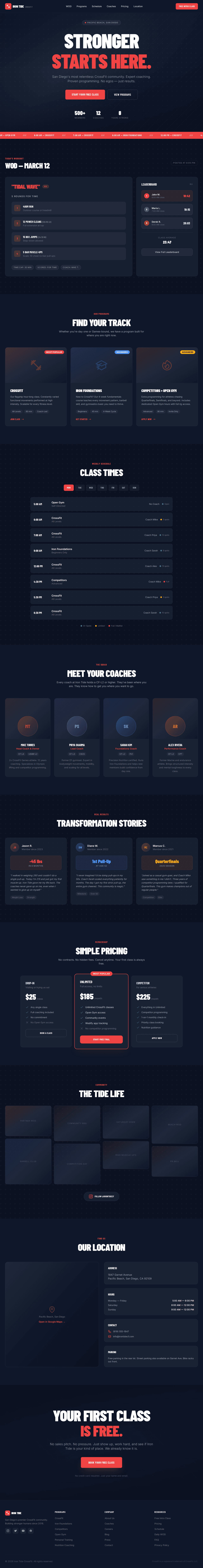 CrossFit Gym Landing Page