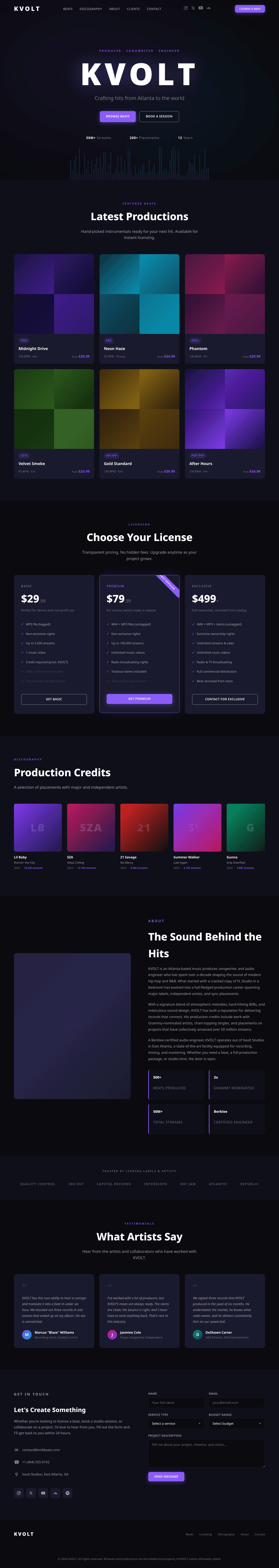 Music Producer Portfolio