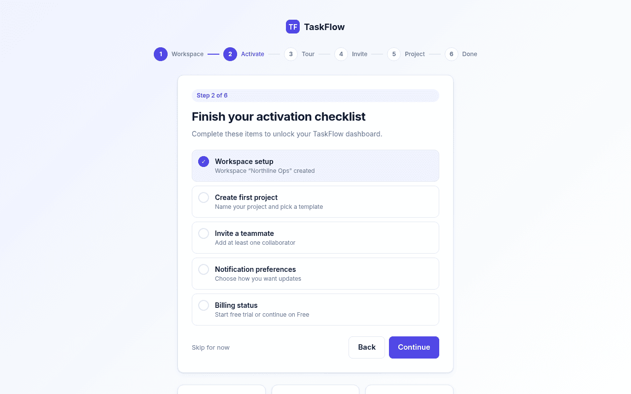 SaaS Onboarding Flow Prompt for Next.js