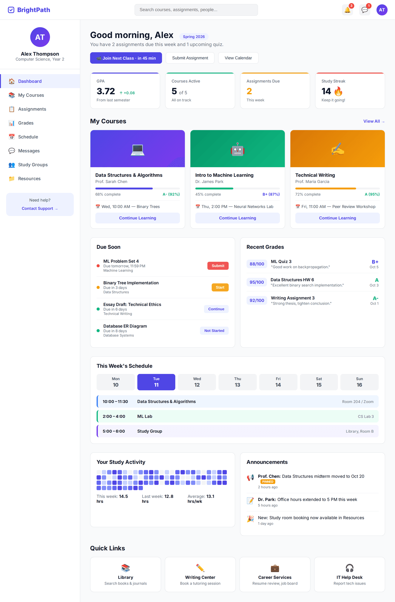 Student Dashboard Portal