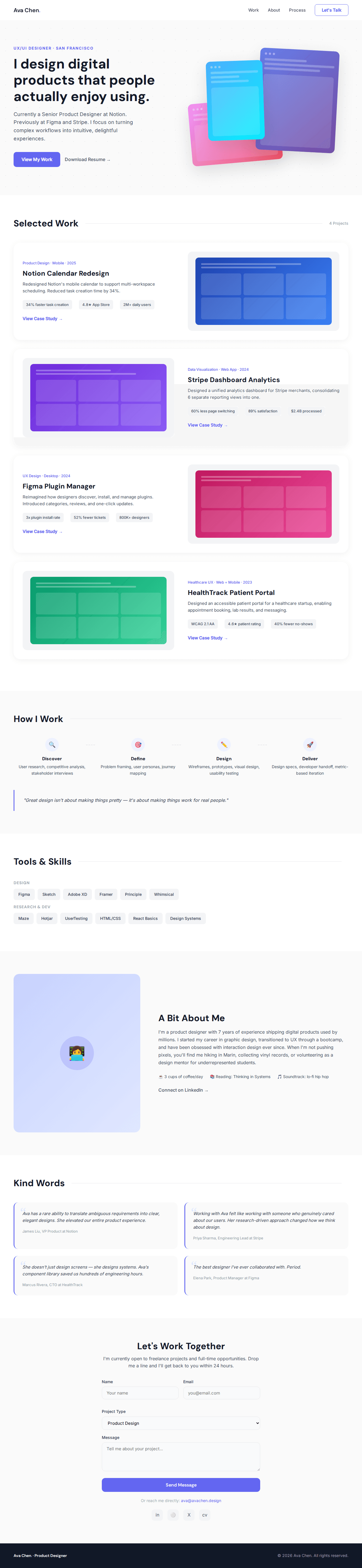 UX/UI Designer Portfolio