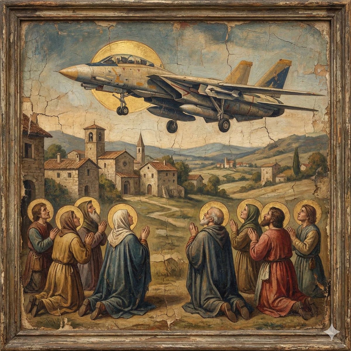 F-14D in Western Religious Painting Style