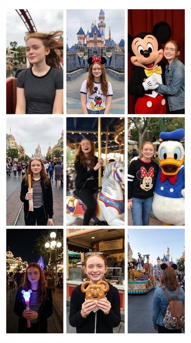 Instagram Grid: Asian Woman at Disneyland
