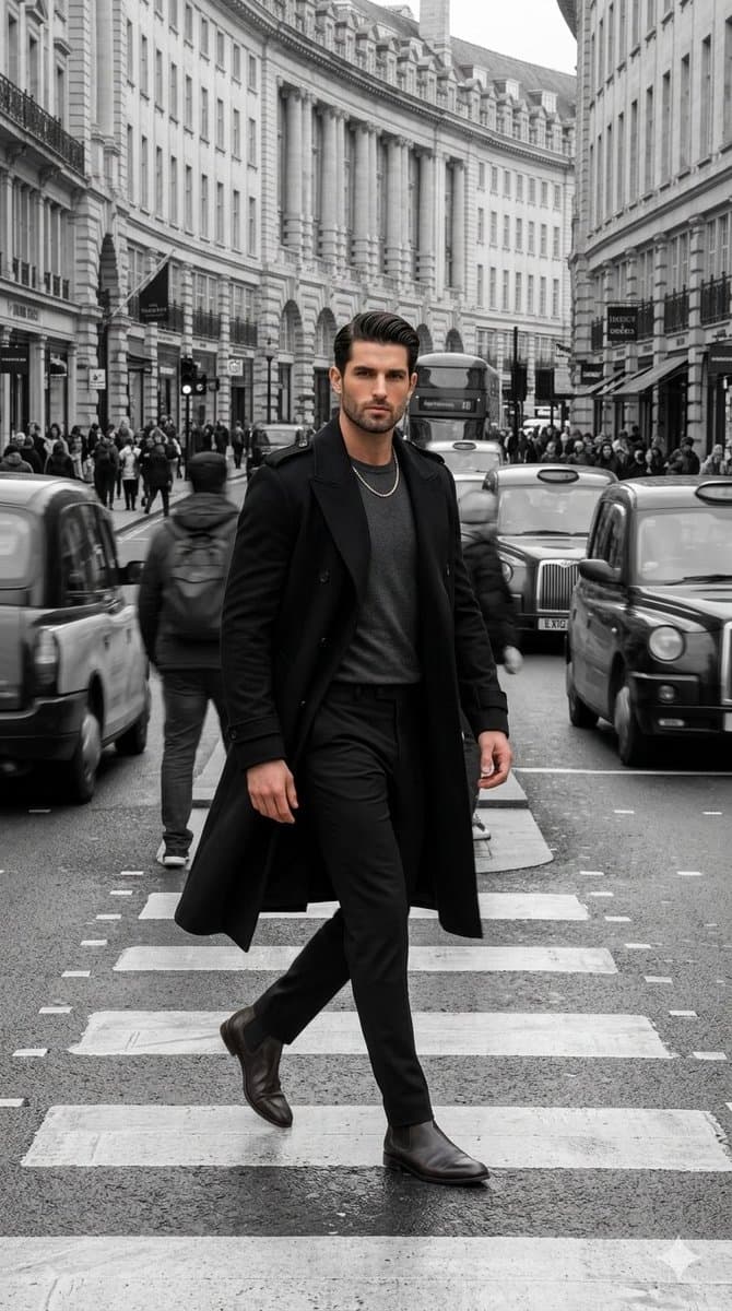 Cinematic Street Portrait of a Stylish Young Man
