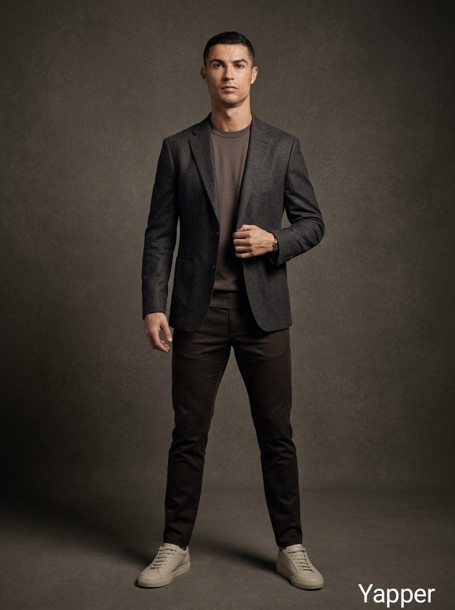 High-end Studio Fashion Portrait: Modern Minimalist Outfit