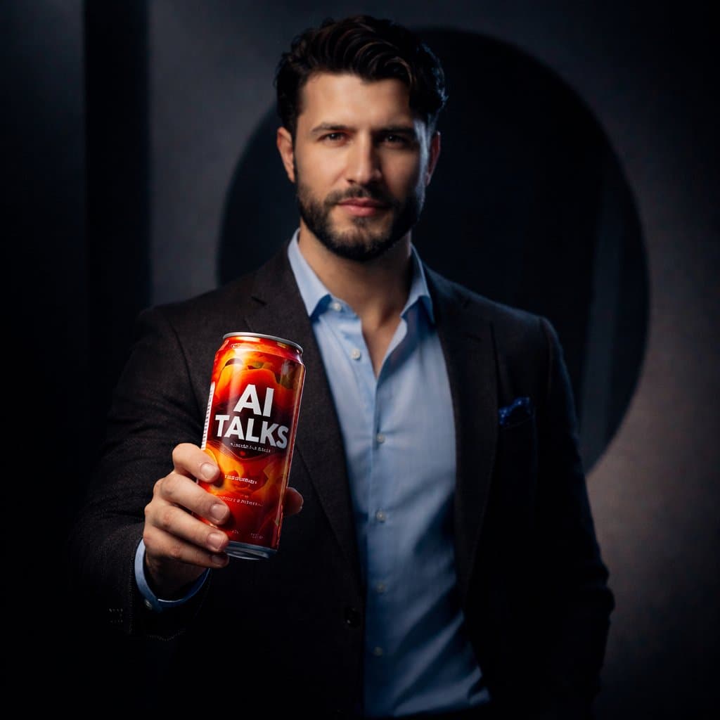 Cinematic Portrait with AI Talks Energy Drink