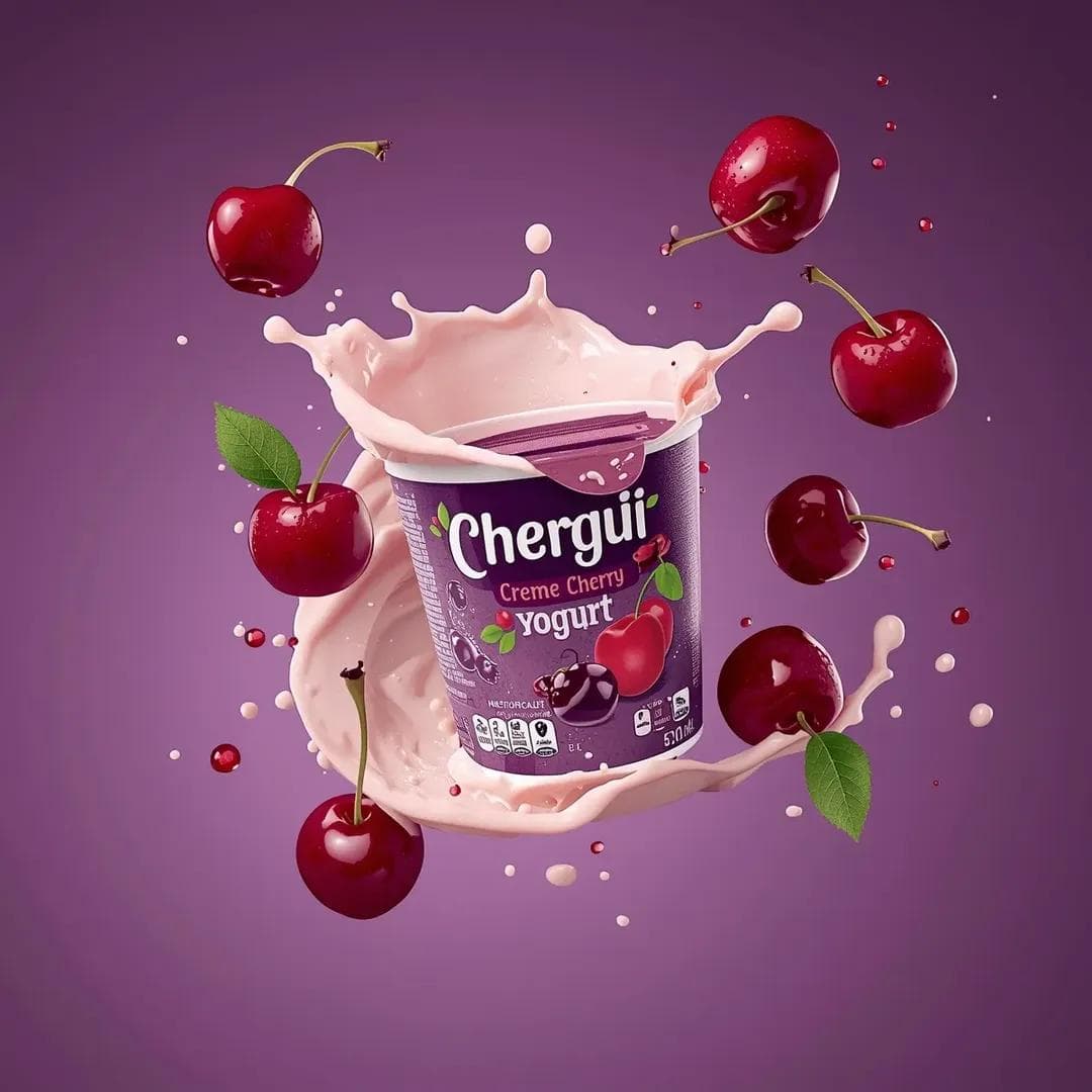 High-End Yogurt Product Photography with Milk Splash
