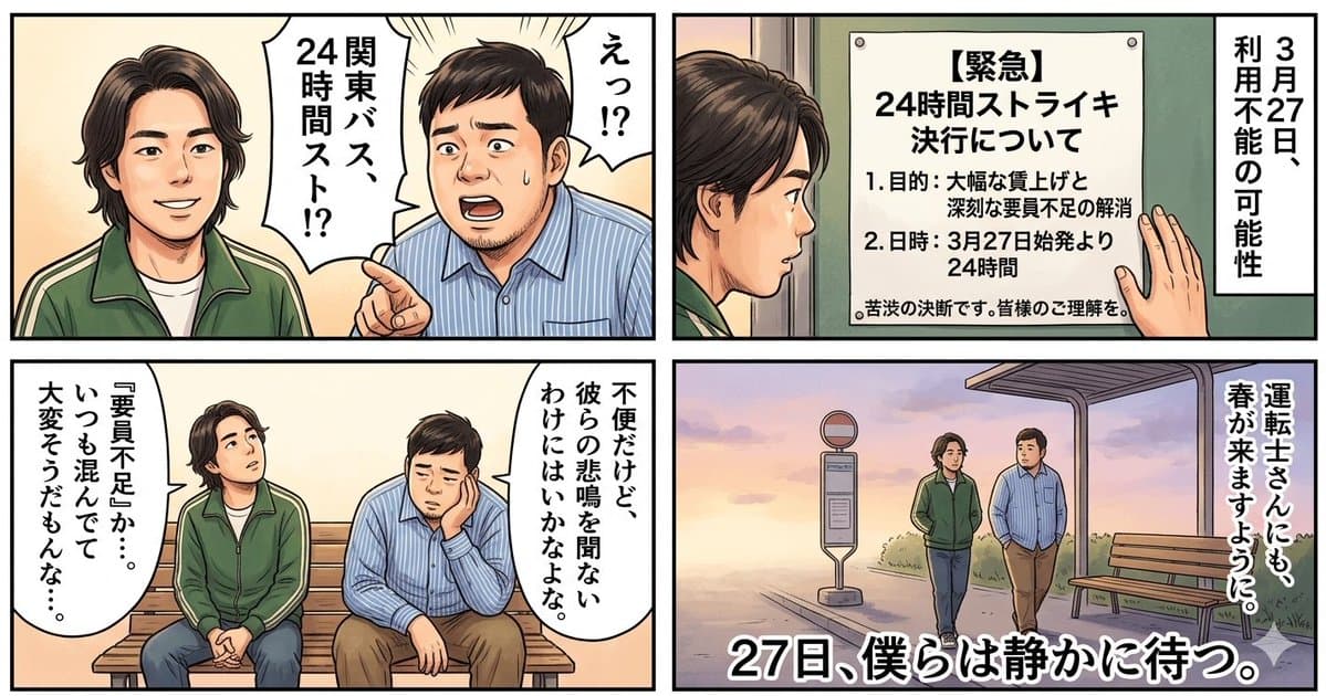 The Day Our Bus Stops - 4-Panel Manga