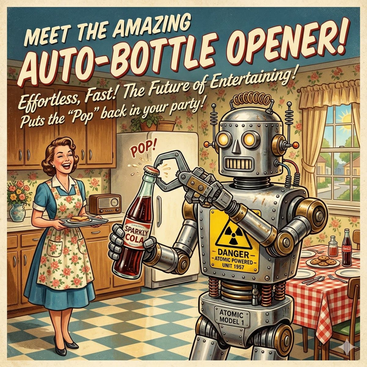 Retro Futurism Auto-Bottle Opener