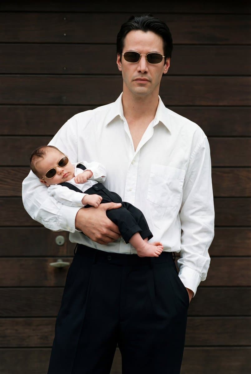 90s Old-Money Father & Baby Portrait