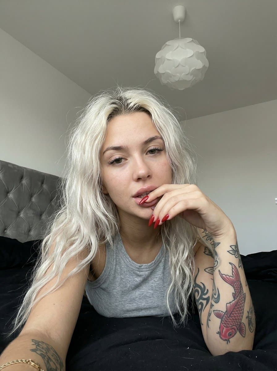 Casual Portrait of a Young Woman with Tattoos