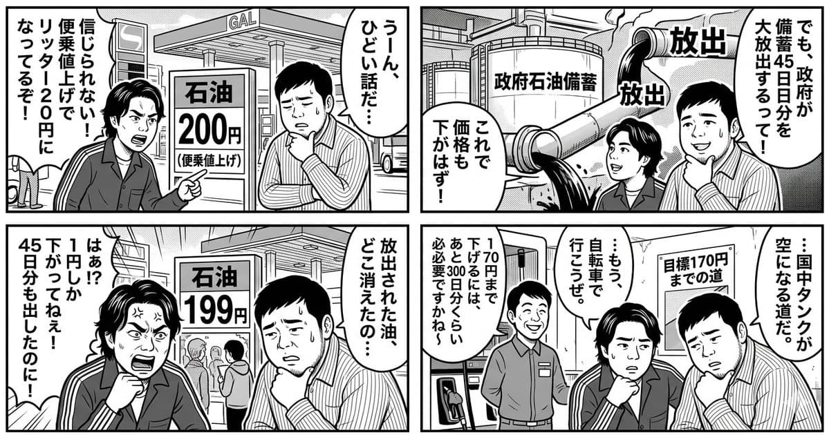 The Long Road to 170 Yen Gasoline Price Manga