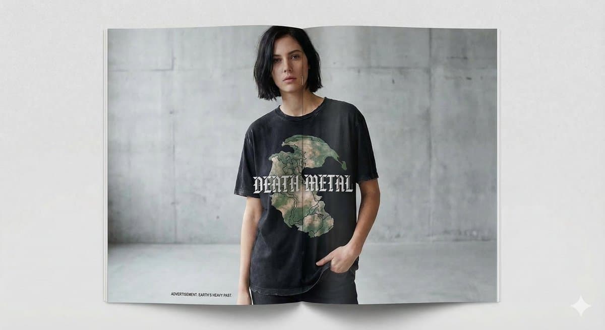 Pangea T-shirt in Fashion Magazine Style