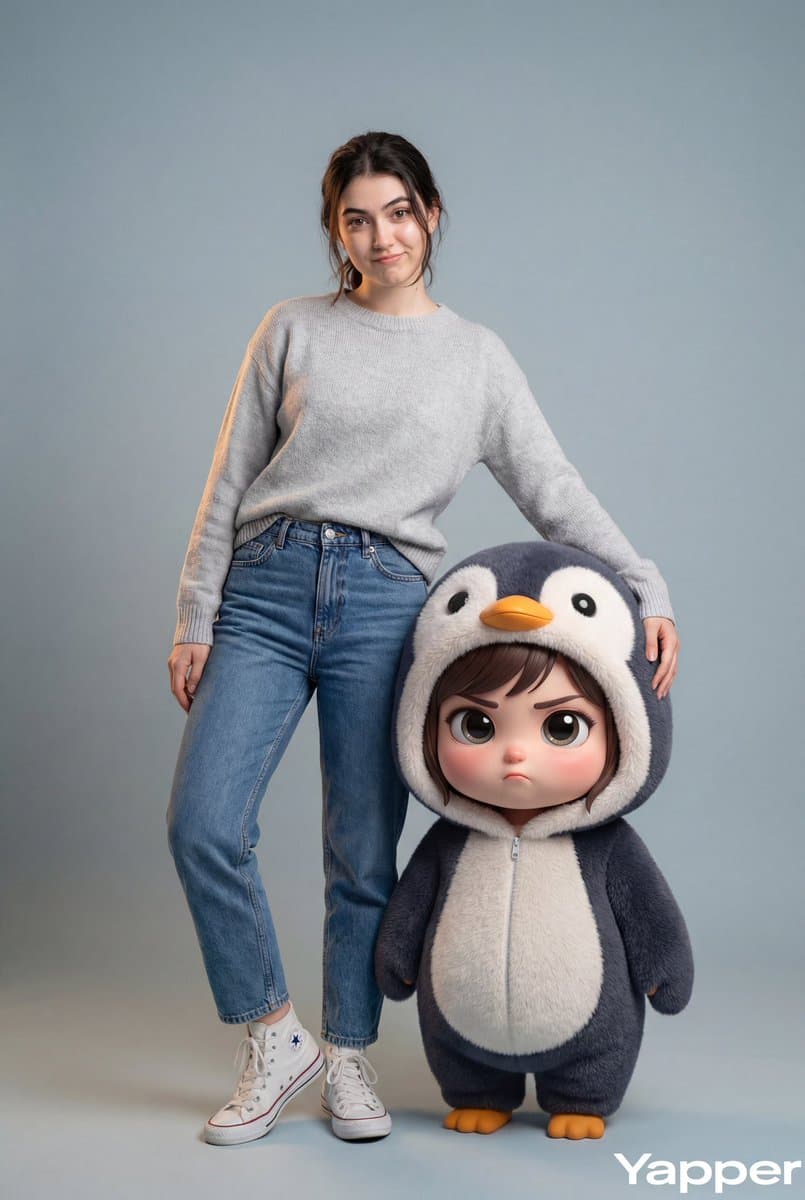 Stylish Person with Gugu Gaga Chibi Character