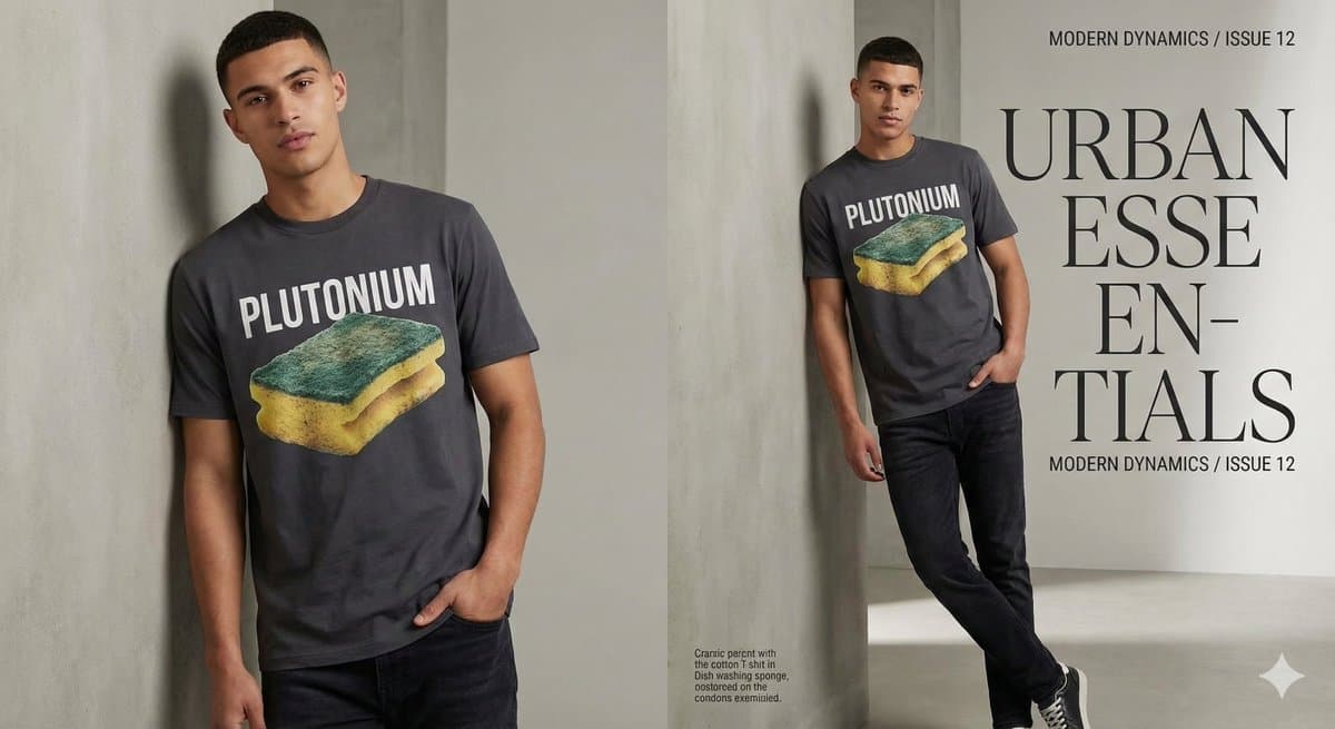 Sponge T-shirt in Fashion Magazine Style