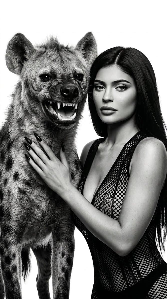 High-Fashion Editorial Portrait with Panther