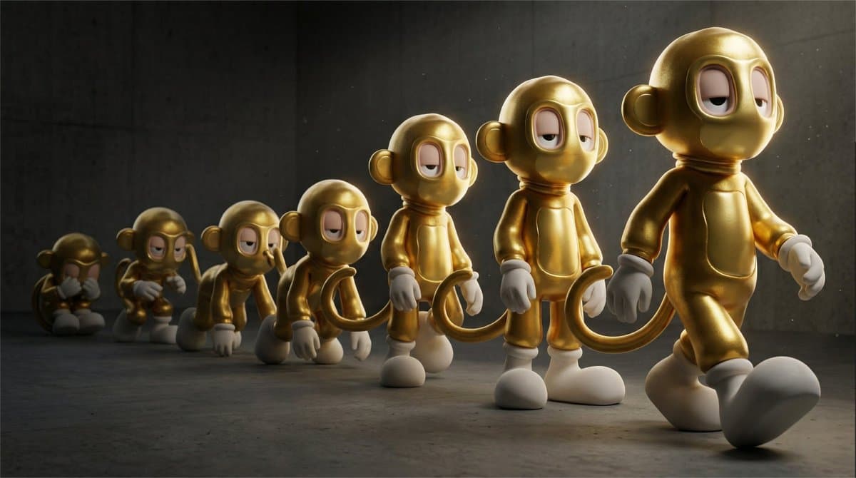 3D Toy Character Evolution Sequence