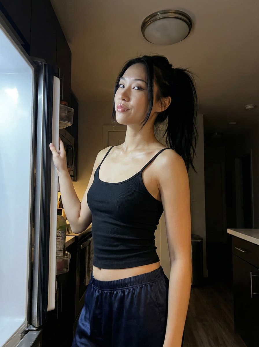 Late Night Kitchen Candid Portrait