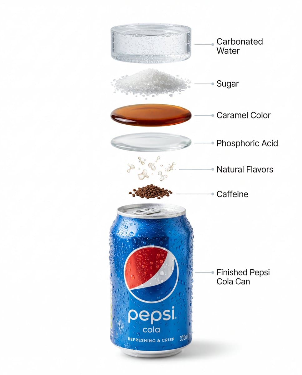 Chilled Beverage Can & Exploded Infographic