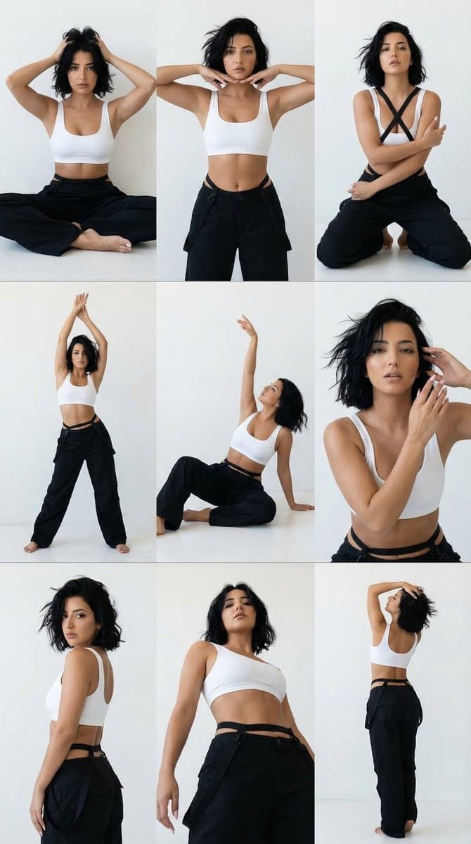 Minimalist Dance-Fashion Editorial Grid