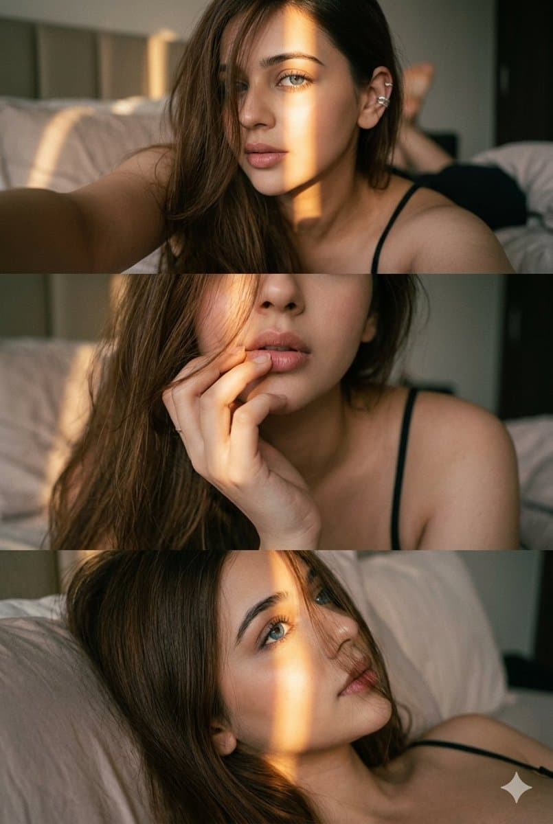 Triptych Portrait: Golden Hour Intimacy
