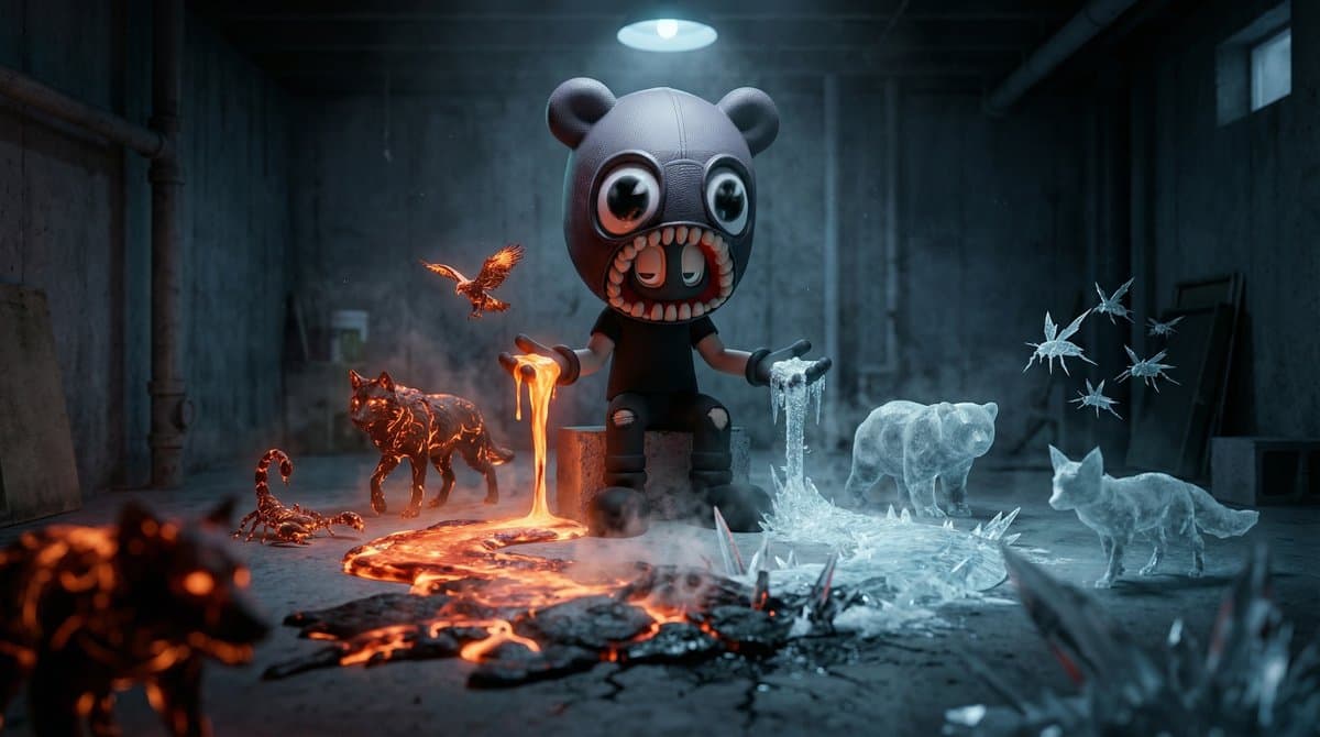 Cinematic Dark Fantasy: Elemental Birth in a Basement