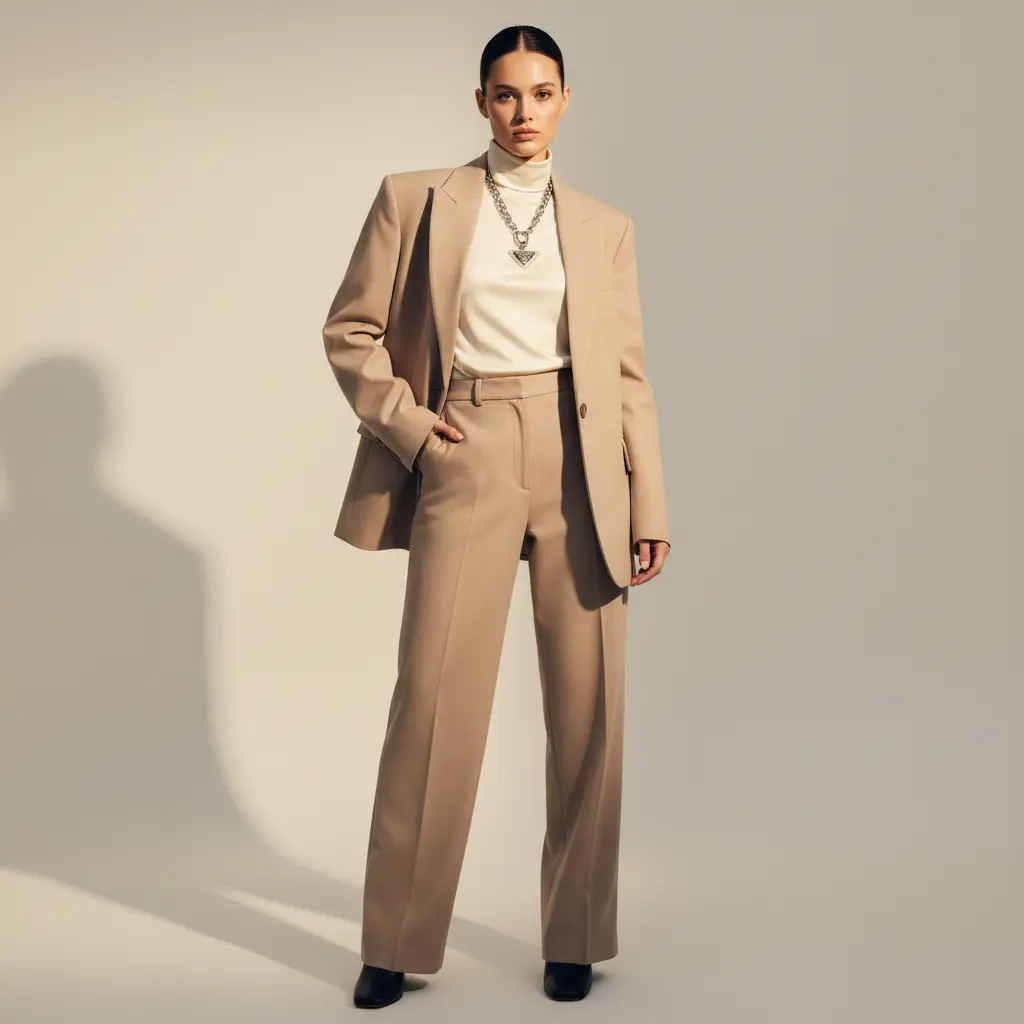 High-Fashion Prada-Inspired Studio Portrait