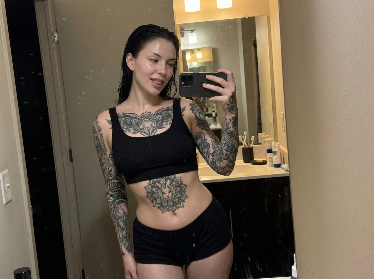 Dark Influencer Mirror Selfie