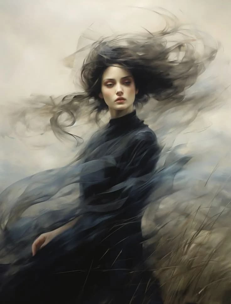 Cinematic Fine-Art Portrait of Mysterious Woman