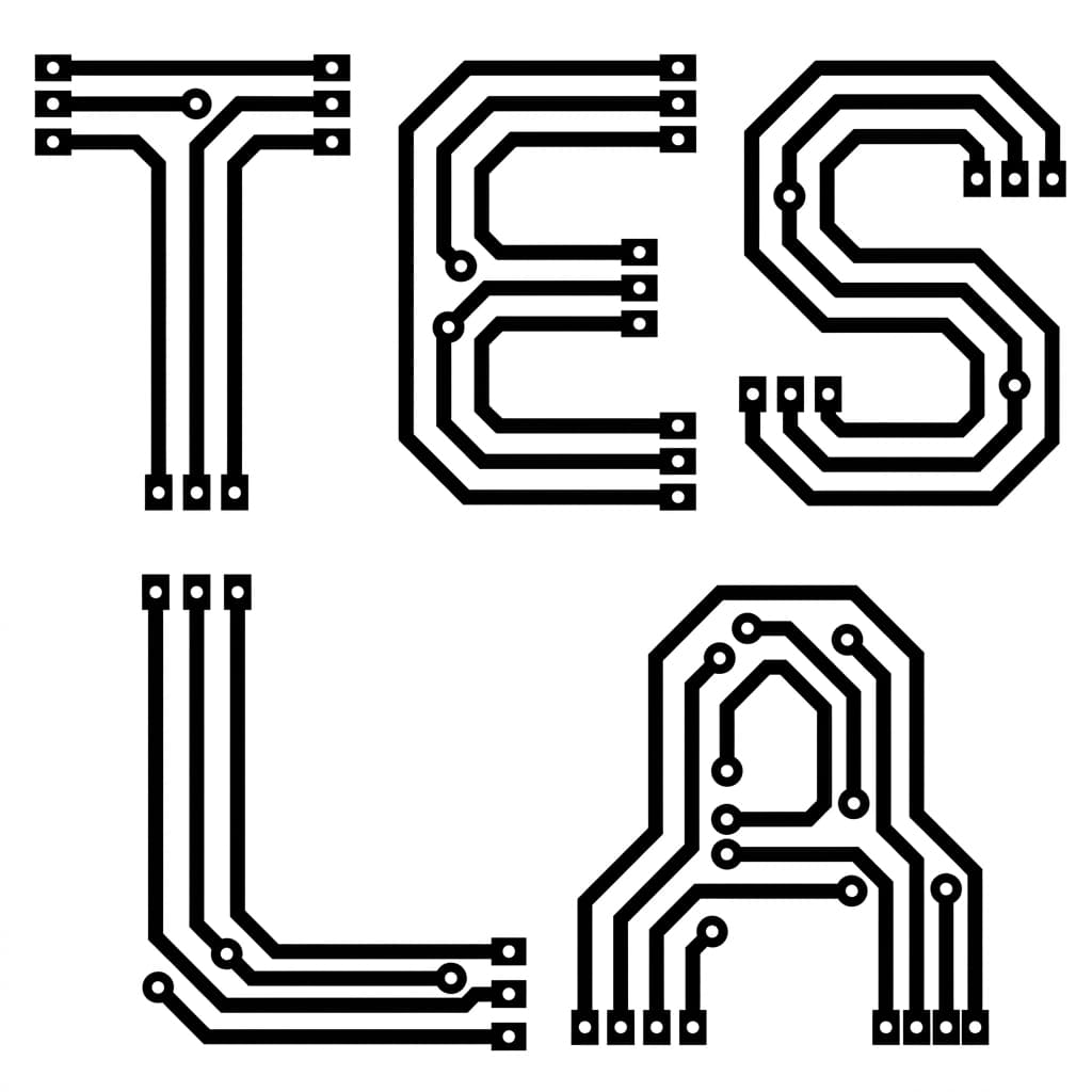 Word Constructed from PCB Traces