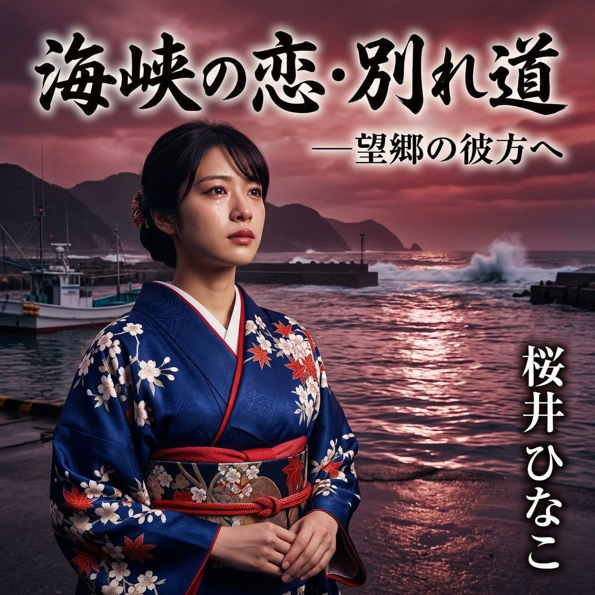 Enka CD Jacket Design with Dramatic Lighting
