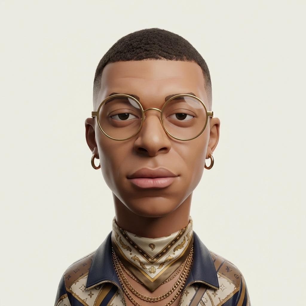 Exaggerated 3D Caricature Character Portrait