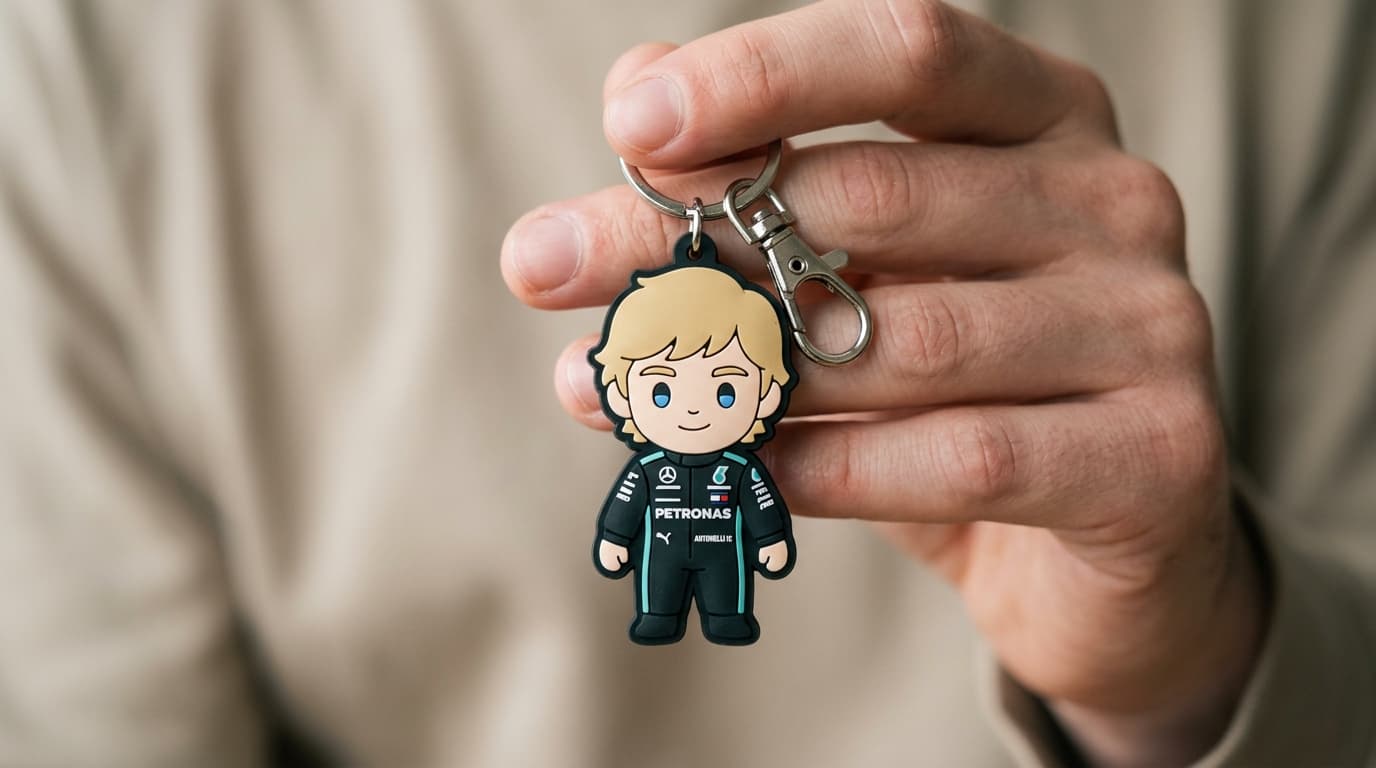 Chibi Kimi Antonelli Rubber Keychain Product Photo