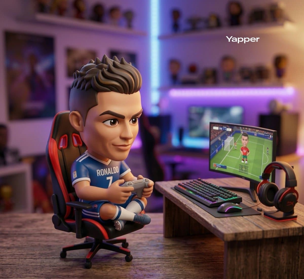 Football Star Gamer Figurine