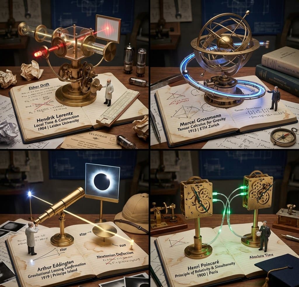 Kinetic Sculpture of Scientific Discovery in Lab Notebook