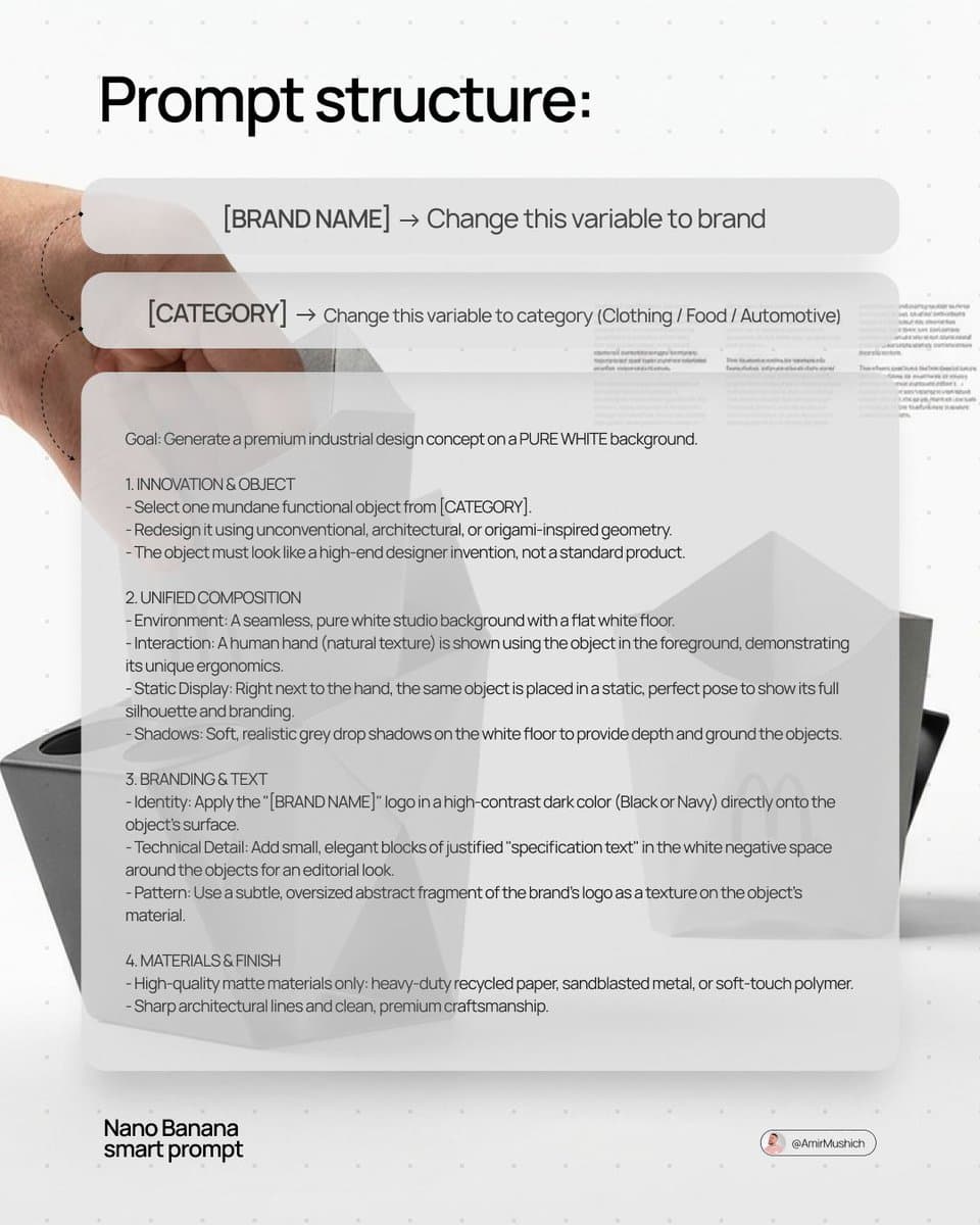 Premium Industrial Design Concept on White Background