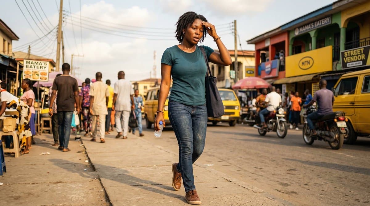 Nigerian Adult in Lagos Heat